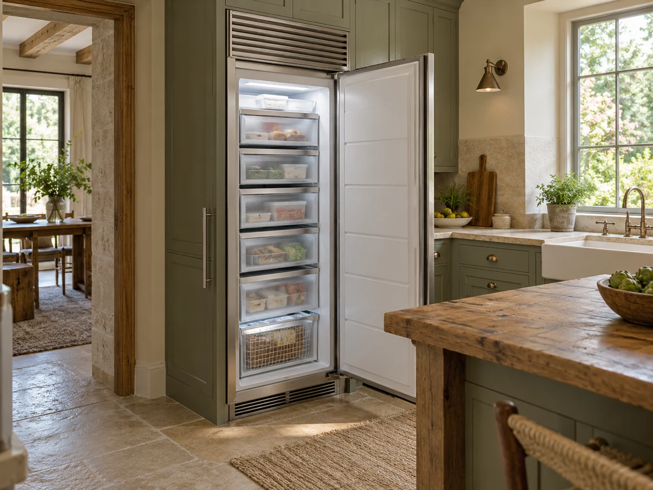 Illustration of Sub-Zero freezer